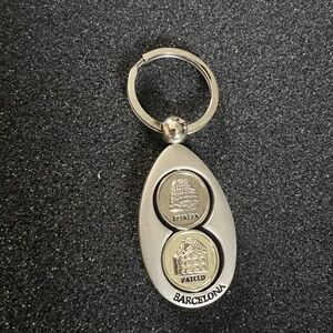 Vintage Barcelona Metal Keychain